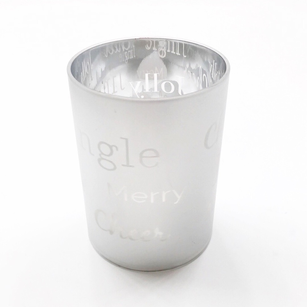 Jingle Merry Jolly Cheer printed candle votive